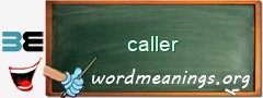 WordMeaning blackboard for caller